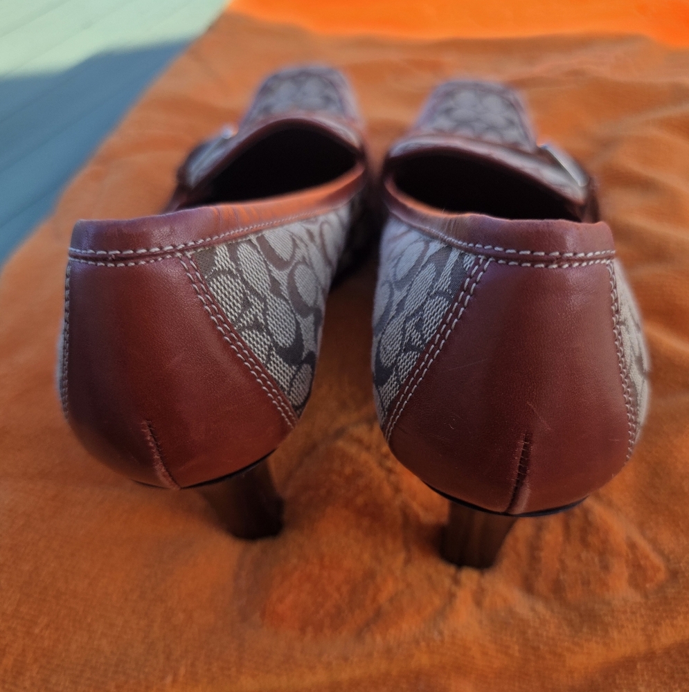 AUTHENTIC COACH SIG C/SUEDE SHOES SIZE 7.5 - Picture 14 of 15